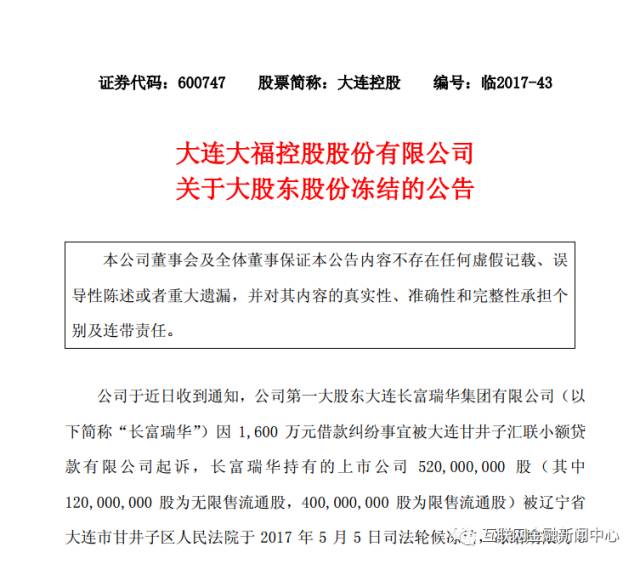 大连控股最新公告更新✨